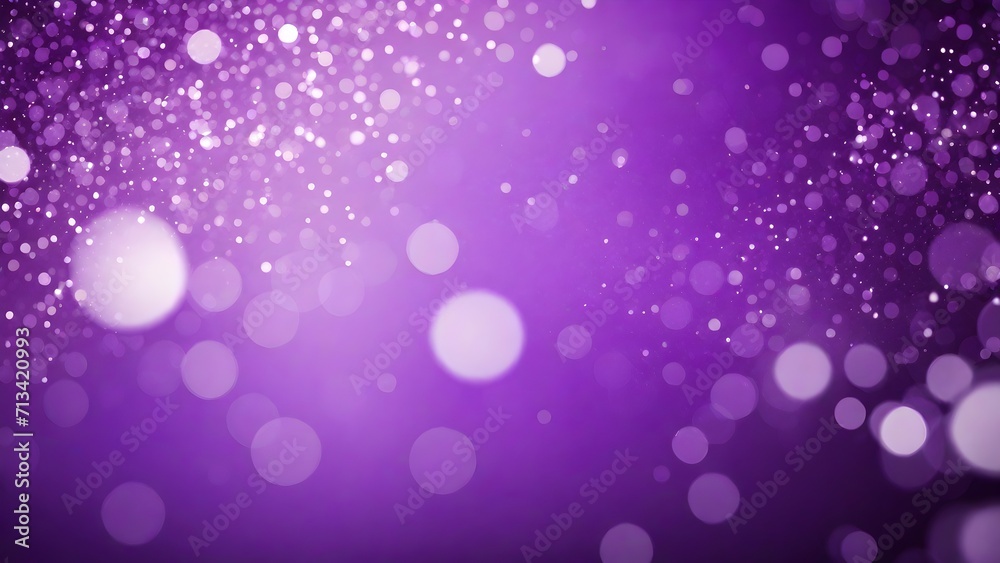 Purple bokeh abstract background. Christmas and New Year concept.
