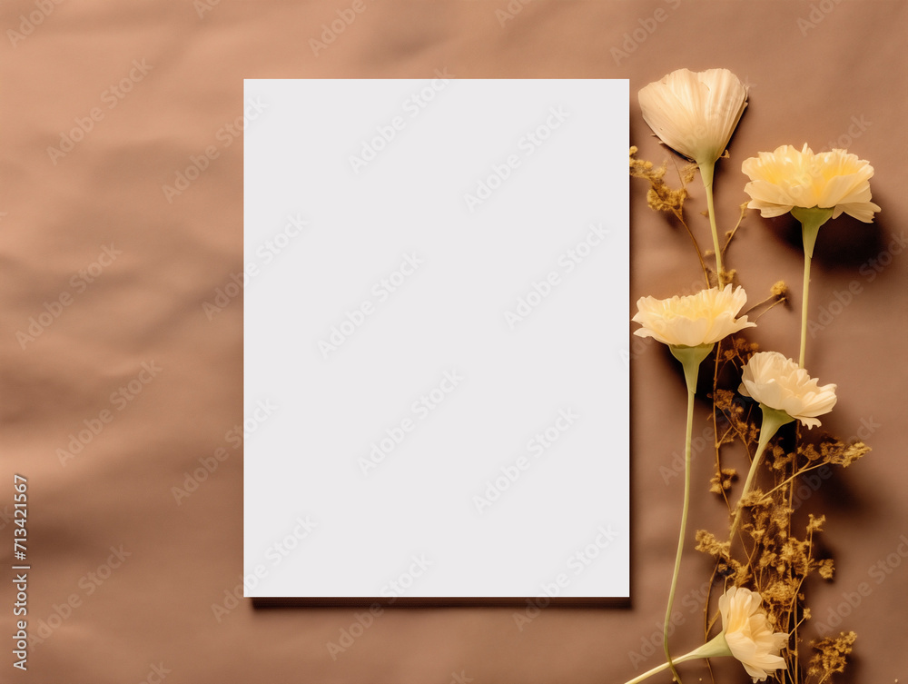 Blank square business card mockup Blank square business card mockup