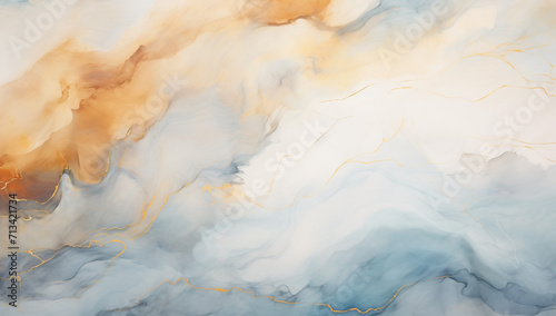 watercolor blues and golds background, in the style of oil paintings, gray and beige, swirling colors, large canvas paintings, stormy seascapes, abstraction-création, light sky-blue and black