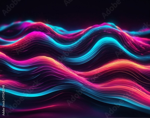 Modern Trendy Abstract Neon Wave, abstract colorful background
