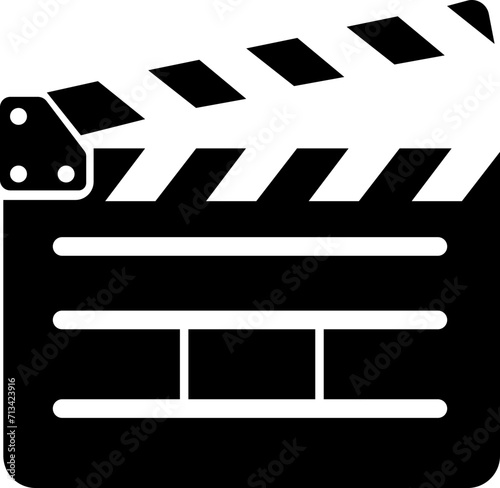 Cartoon regisseur film take board or cinema clapper. Vector film clapboard symbol logo. Movie clapper board. Production, director closed or open clapboard, Clapboard Silhouette, Movie Square Button.