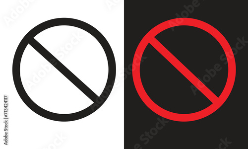 not sign with black and red variants