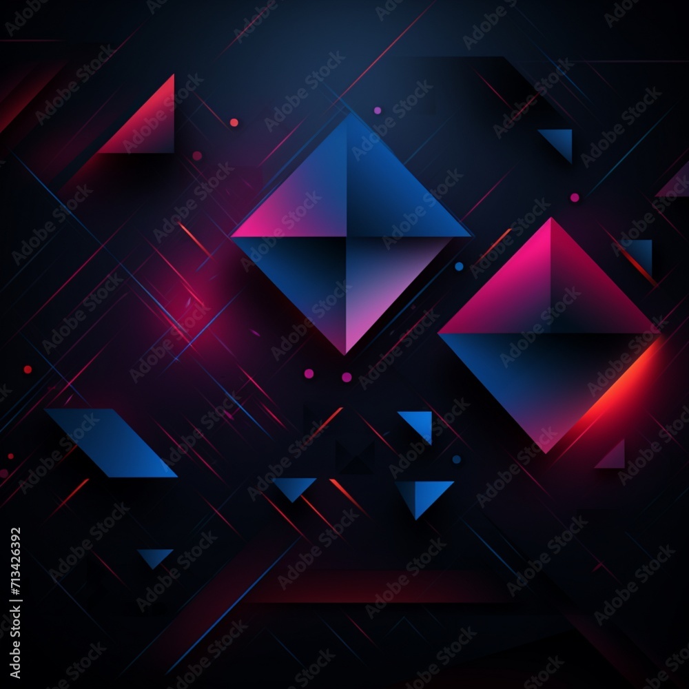 Dark computer desktop background material design Ai generated art
