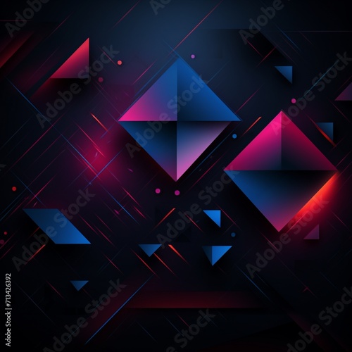 Obraz na płótnie Dark computer desktop background material design Ai generated art w salonie