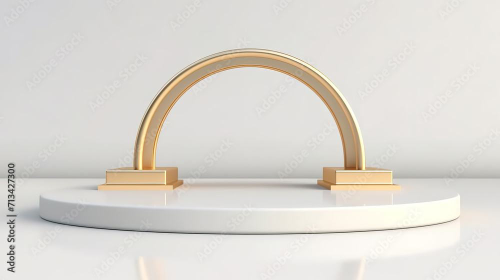 3d render, abstract minimalist white background with empty stage platform 3d render, abstract minimalist white background with empty stage platform