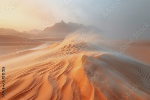 desert, beautiful evening light, wind