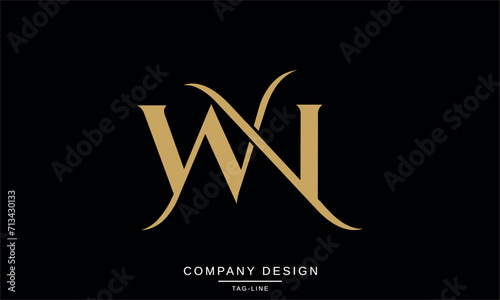 WN, NW, Abstract Letters Logo Monogram photo