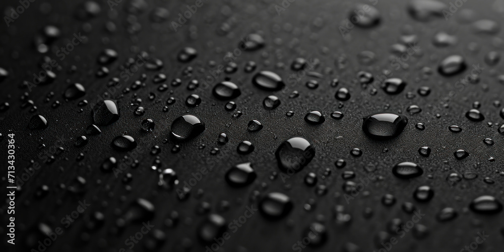 Raindrops or water drops on a black background Raindrops or water drops on a black background