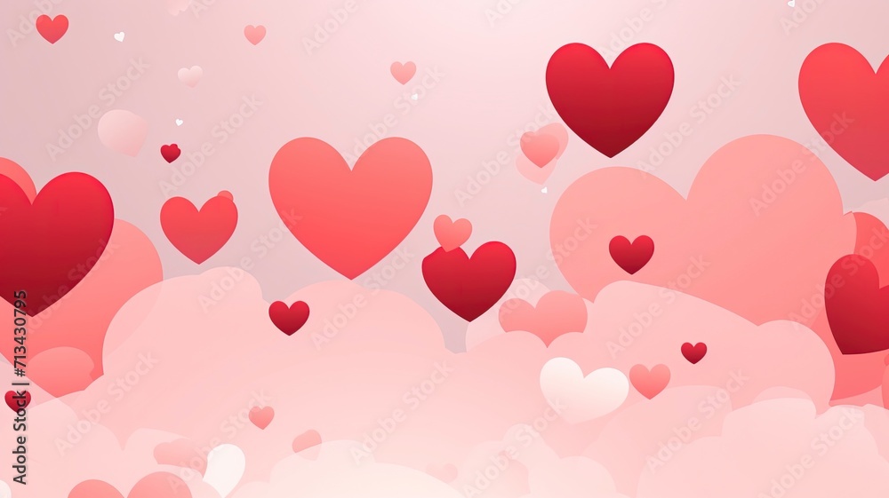 Stylish background featuring hearts that symbolize love's significance generative ai