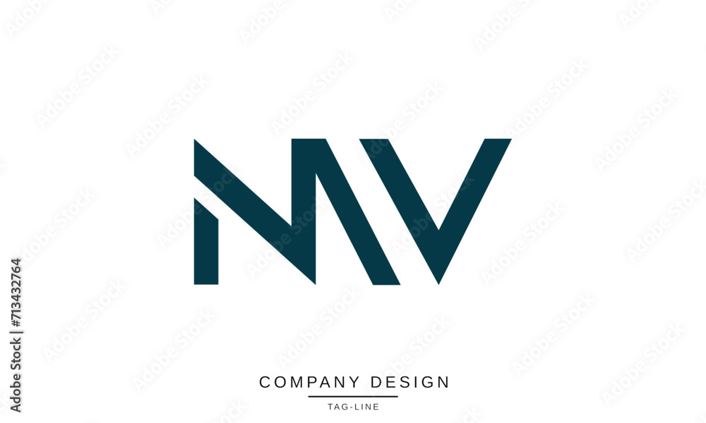 WN, NW, Abstract Letters Logo Monogram WN, NW, Abstract Letters Logo Monogram