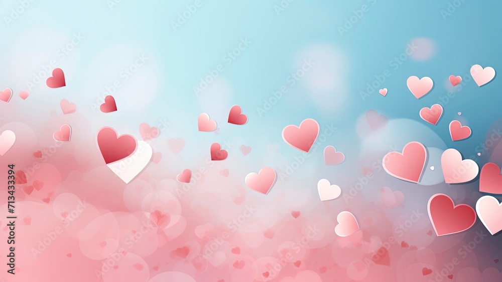 Stylish background featuring hearts that symbolize love's significance. generative ai