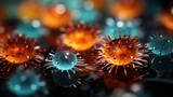 Virus Cells Inspired Abstract Background.
