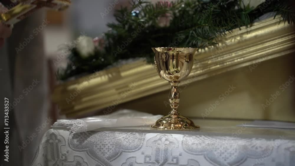 the golden cup stands in the church the golden cup stands in the church