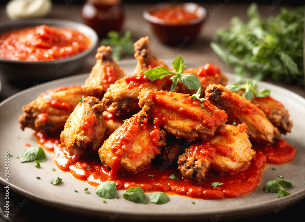 chicken wings with Tomato sauce