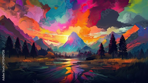 Envisioning Infinity: A Psychedelic Landscape