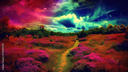 Fantasy Drive into the Colorful Abyss