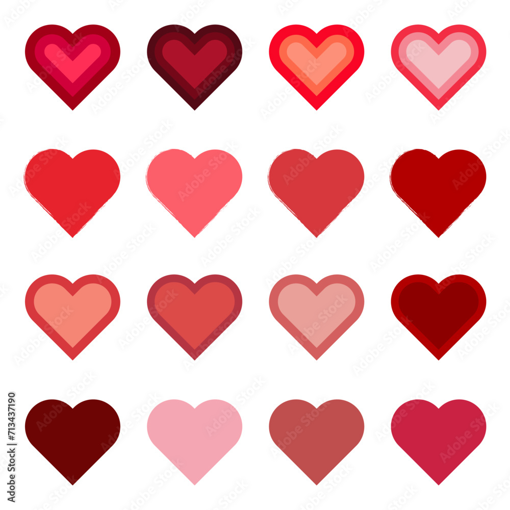 Heart vector icon. Set of love symbol Heart vector icon. Set of love symbol