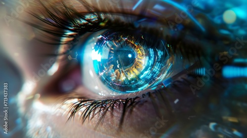 Cyber eye close up 