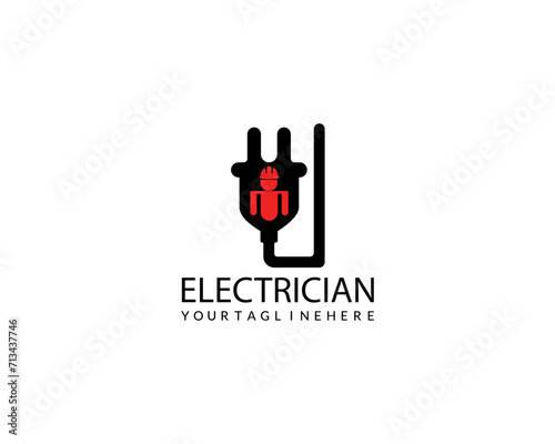 Electric power source socket icon. Electricity wire cord sign. 