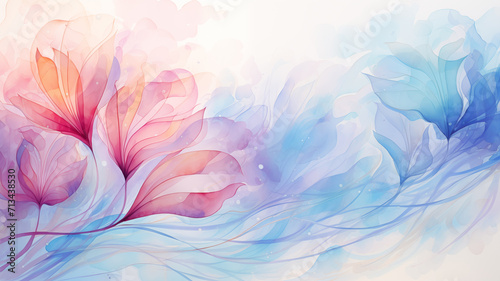 Watercolor Floral Background © Saiful