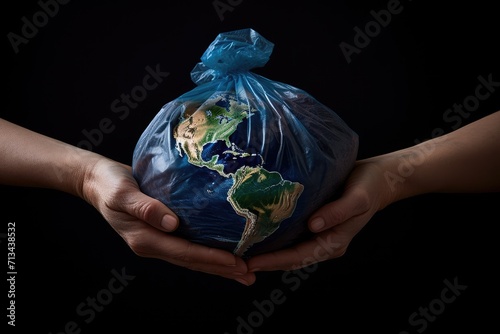 Environmental Alert: Planet Earth in a Plastic Bag