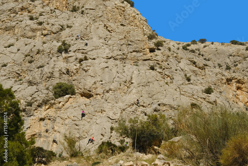limestone cliffs El Chorro gorge, views mountains andalusia, Spain, famous area, popular rock climbing attractions, natural mountain resort, excursion reserve, Caminito del Rey Tour Direct From Malaga