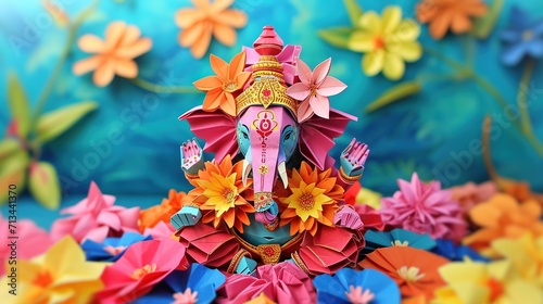 Origami of Indian Gods Like Paper Crafts © FantasyDreamArt