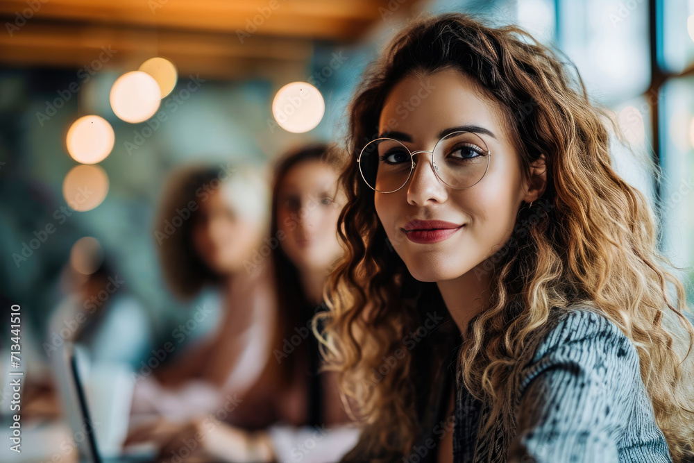 Mujer Líder Inspiradora: Retrato de una mujerpoderosa en el lugar de trabajo, empoderando a su equipo Mujer Líder Inspiradora: Retrato de una mujerpoderosa en el lugar de trabajo, empoderando a su equipo