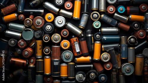 top view, batteries photographed from above, background, 16:9