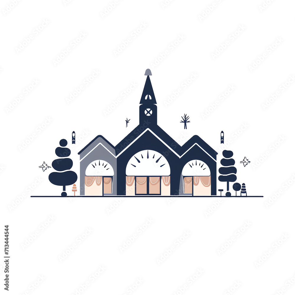illustration of Christmas_market about Christmas