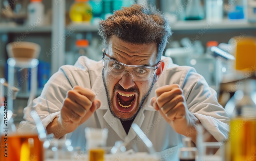 scienziato dottore ricercatore pazzo arrabbiato scienziato dottore ricercatore pazzo arrabbiato