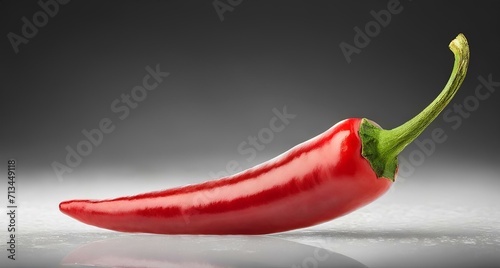 Red hot chili pepper isolated on transparent and white background  on studio