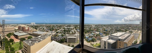 Aerial view of Galveston City  Texas  USA  