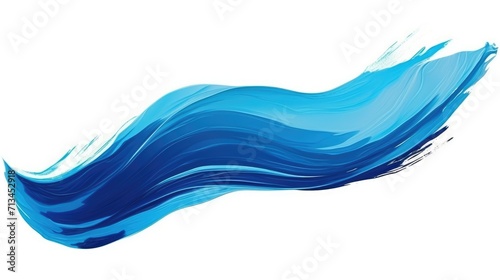 Cool Blue Paint Brushstroke