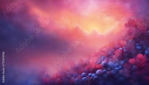 Fantasy landscape. Abstract neon background Fairy-tale sculpted landscape. Misty prospect. AI generated