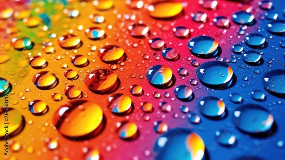 water drops image in popy colors water drops image in popy colors