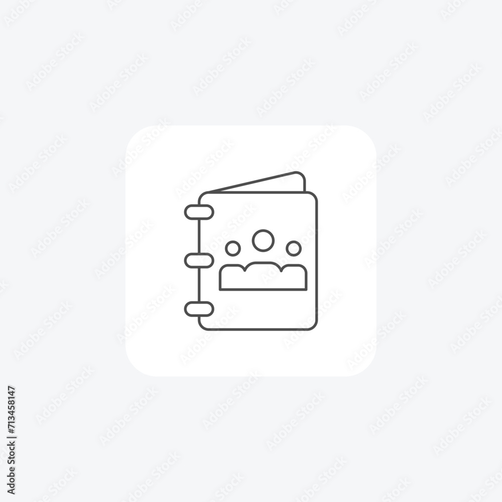 Contact grey thin line icon , vector, pixel perfect, illustrator file Contact grey thin line icon , vector, pixel perfect, illustrator file
