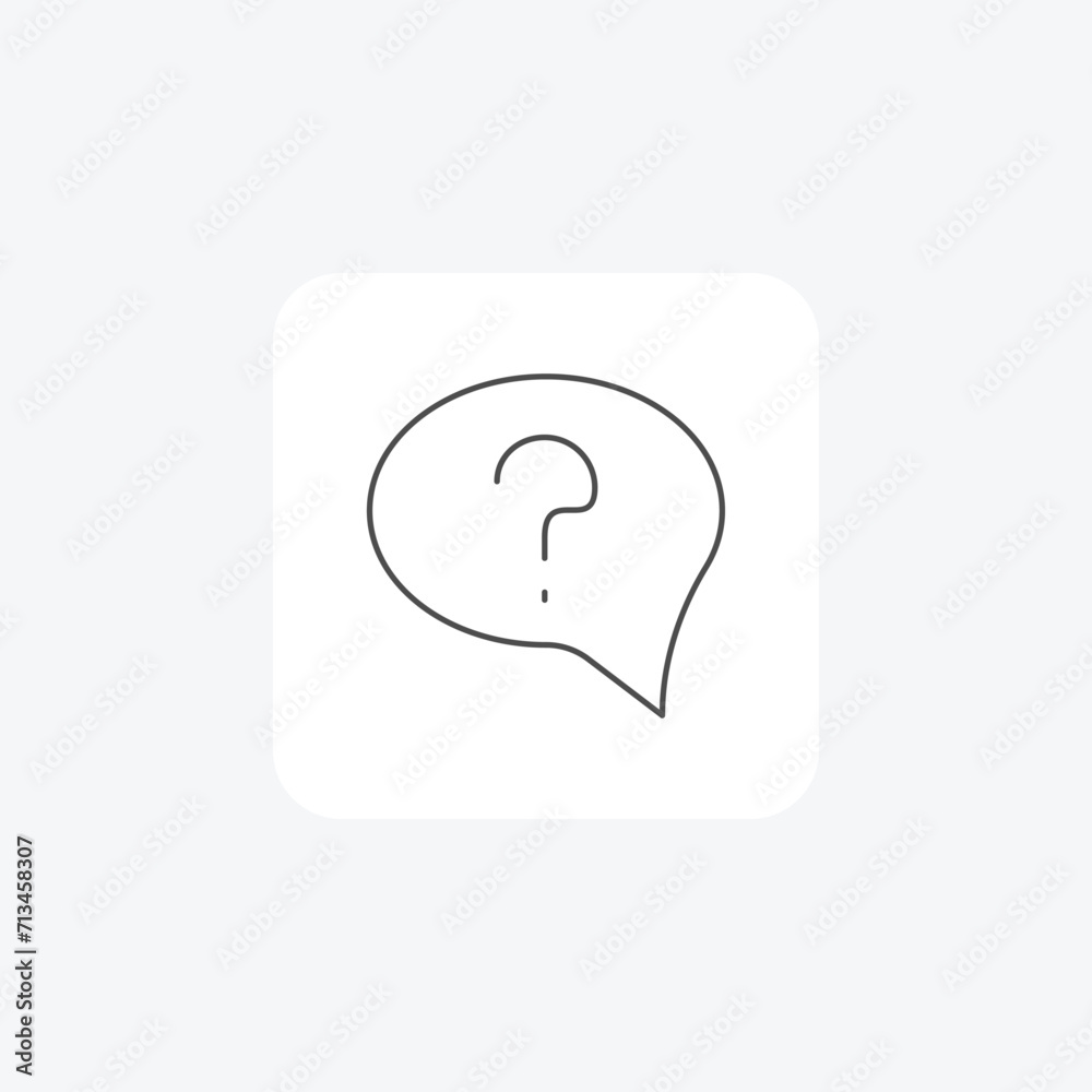 FAQ grey thin line icon , vector, pixel perfect, illustrator file FAQ grey thin line icon , vector, pixel perfect, illustrator file