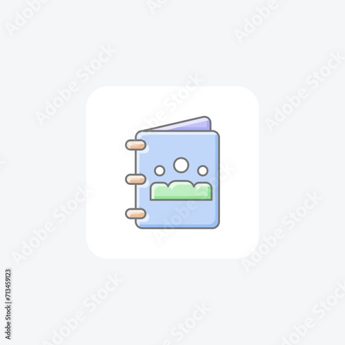 Contact awesome lineal color icon , vector, pixel perfect, illustrator file