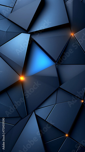 3D geometric pattern in various shades of blue creating a mesmerizing visual effect