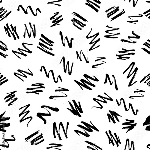 seamless pattern of doodles with a thick marker