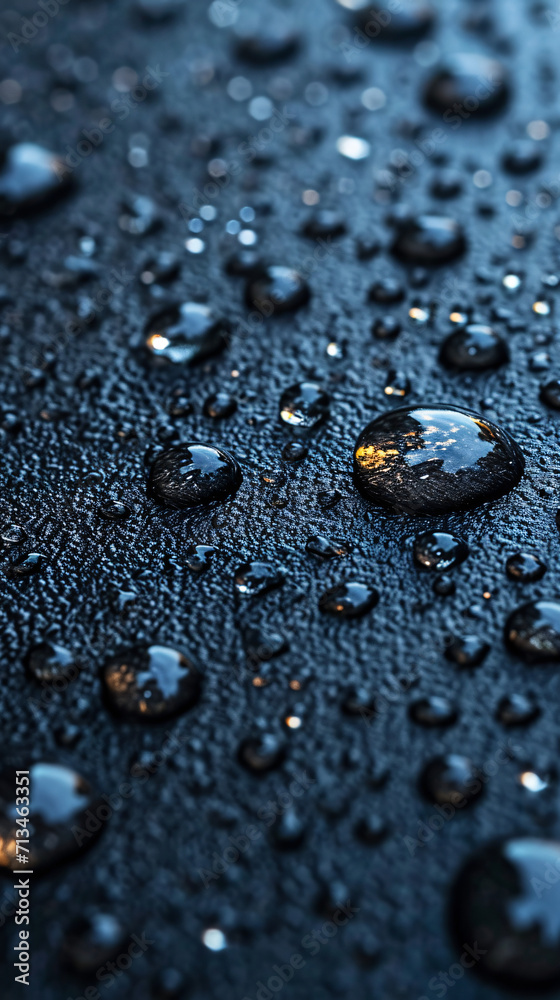 Water drops on a dark background