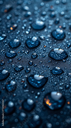 Water drops on a dark background