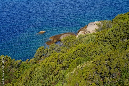 Photos View of the sea and shoreline near Baja Sardinia on the (Emerald Coast), an excl