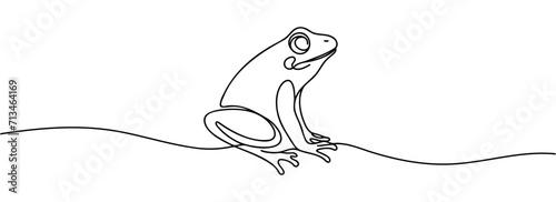 the frog is drawn as a continuous one line.