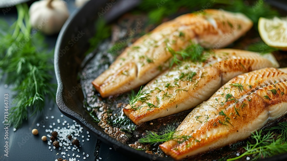 Cooking of the sole fish. Generative AI Cooking of the sole fish. Generative AI