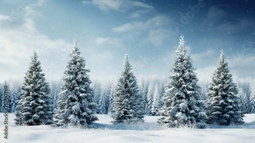 snow covered trees © Ahmad