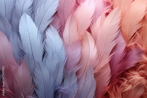 Colorful feathers birds background texture