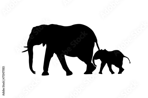 Silhouettes of Elephant Collection