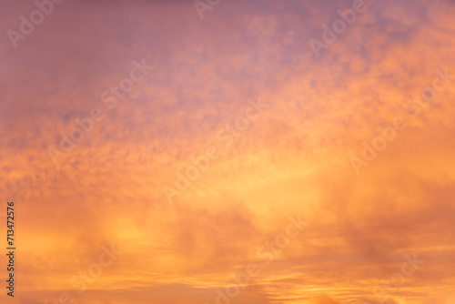 Fototapeta Naklejka Na Ścianę i Meble -  Sunrise orange sky with clouds over the San Francisco Bay